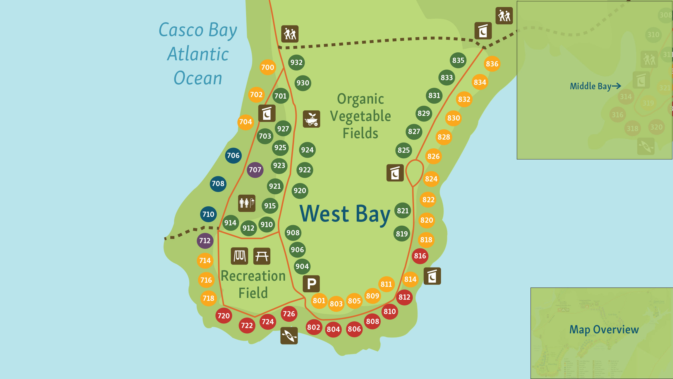 Camp Far West Campground Map